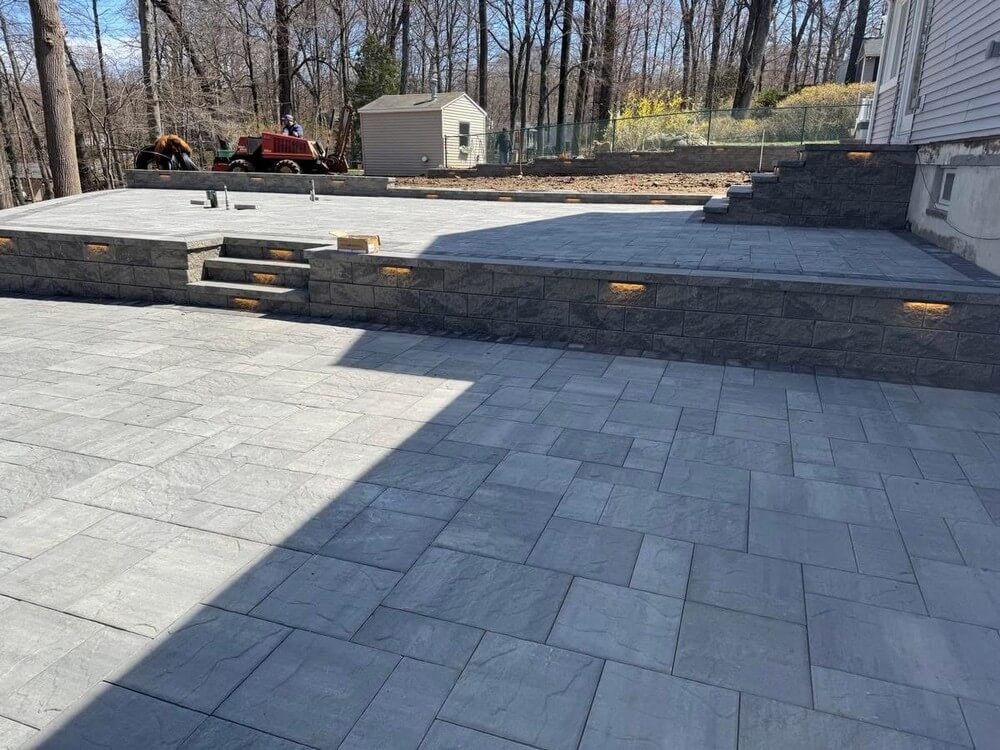 Elegant Backyard and Outdoor Lighting for Hardscape in Allendale, NJ